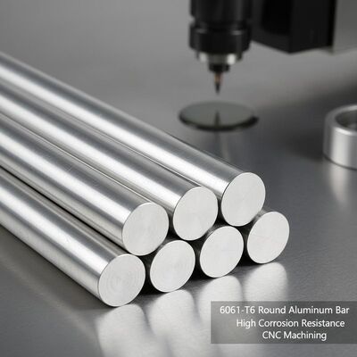 6061 T6 CNC Machining قطر بزرگ آلومینیوم گرد با مقاومت بالای خوردگی