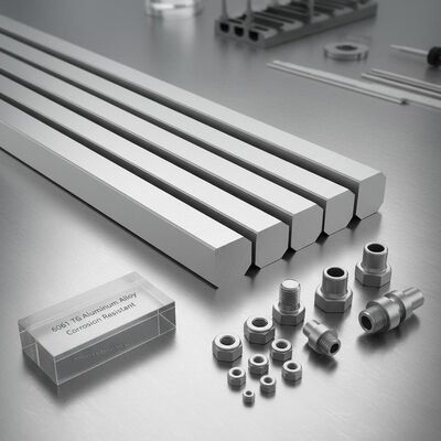 6061 T6 آلومینیوم آلیاژ Hex Bar دقت Extruded مقاومت در برابر خوردگی برای مغز بولت های اتصال هیدرولیکی