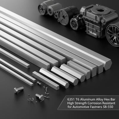 6351 T6 آلومینیوم آلیاژ هیکس بار مقاومت در برابر خوردگی بالا برای اتصال خودرو S8-S50