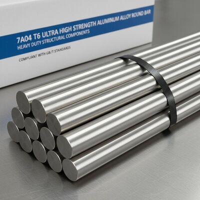 7A04 T6 میله گرد آلومینیوم بسیار قوی برای اجزای ساختاری سنگین که با استانداردهای GB/T مطابقت دارد
