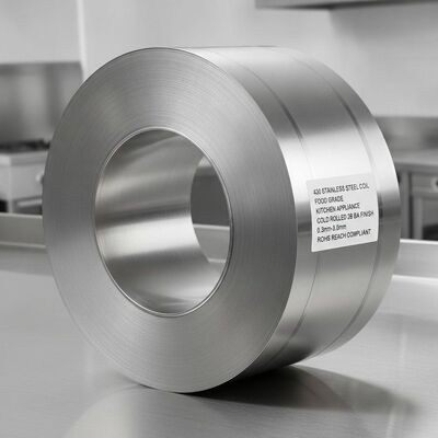 کویل فولادی 430 درجه مواد غذایی ROHS REACH مطابق با ضخامت 0.3mm-3.0mm برای لوازم آشپزخانه