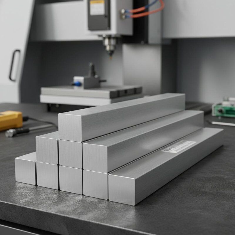 6063 قطب مربع آلومینیوم دقیق برای ماشینکاری CNC تحمل پایدار عملکرد صاف